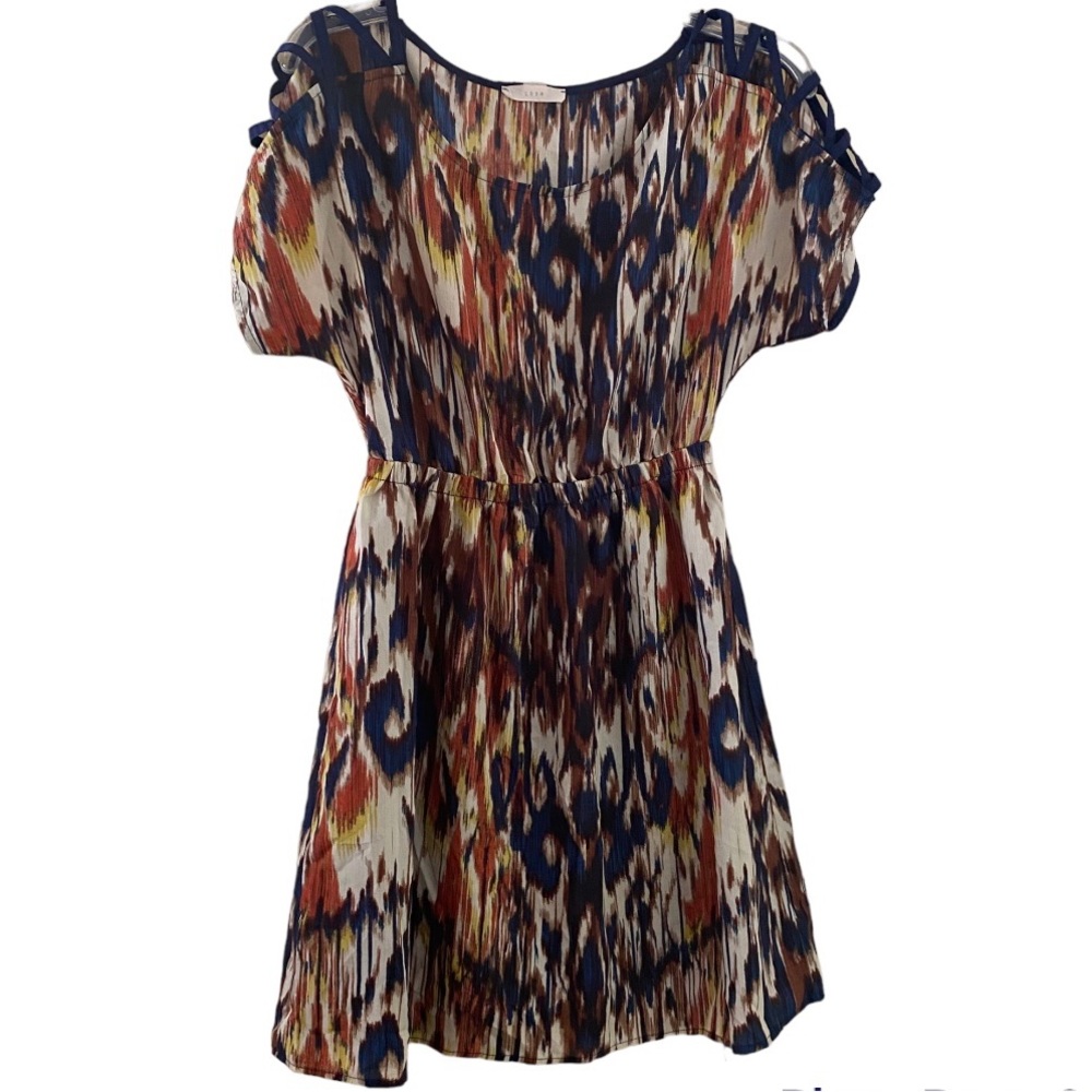Lush Blue & Tan Dress Size  S